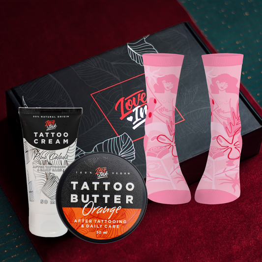 Giftbox: Socks + Tattoo Cream + Tattoo Butter 50ml